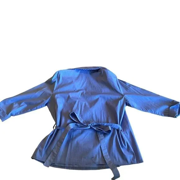 EUC Blue Initial Tuxedo Wrap To - Picture 6 of 7